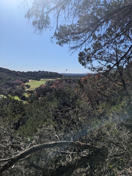 Overlooking the golf area