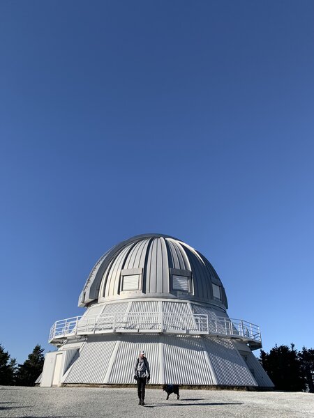 The Mont Megantic Observatory at the summit of Mont Megantic.