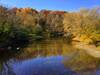 The Straight River from the bridge near the south end of the Rabbit Trail.