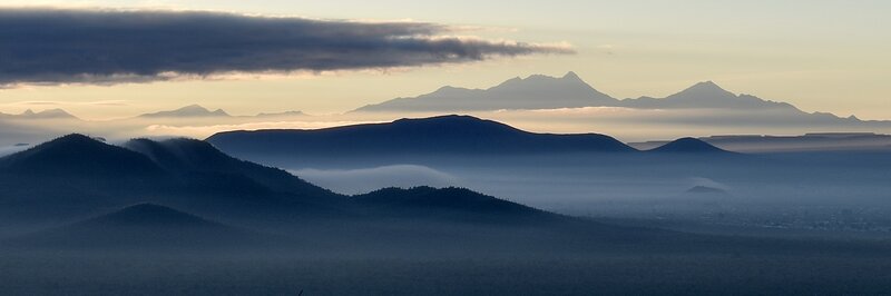 View of Mt. Wrightson and other peaks from the trail.