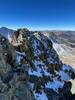 Climbing the ridge towards the summit.