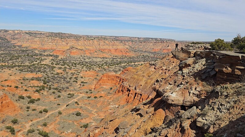 Capitol Mesa. Views of Lighthouse Trail down below. I was bushwhacking the area. No trails.