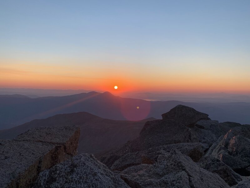 Sunrise from Mt. Harvard summit.