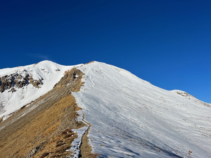 Getting closer to the summit of Redcloud.