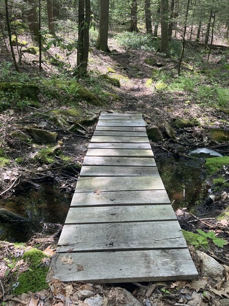 Small footbridge, along the path.