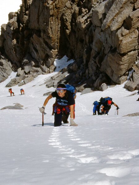 The last 400 feet to the summit of Mt. Whitney.