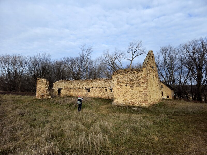 Remains of the barn built in 1880 at Jabs Farm.