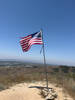 American flag at the top of the Firebell Trail