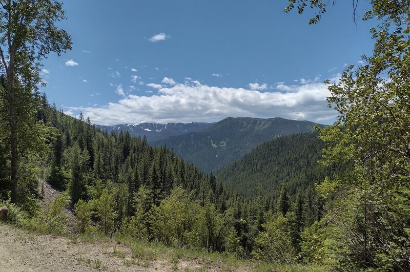 Bitterroot Mountains, from near the West Portal of the first tunnel along The Hiawatha Trail.