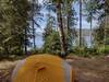 Overnighting at Plowboy trail camp on the south shore of Upper Priest Lake.