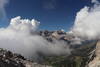 View from Mt. Sassongher towards the Sella Group.