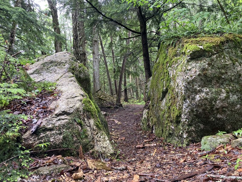 Cracked stone passage.