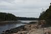 Water can be seen flowing in and out of the cove as the tides change.