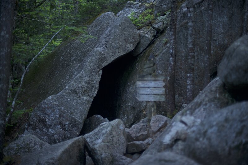 The trail passes under this slab. I used a light to go through it to make sure I didn't spook an animal that might be hanging out in it. Definitely a highlight of the hike.