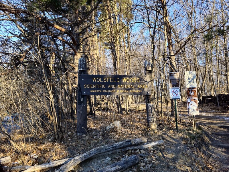 Sign at the main trailhead.