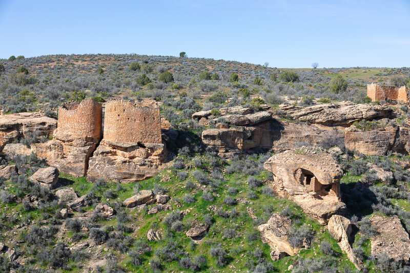 Twin Towers and eroded Boulder House.