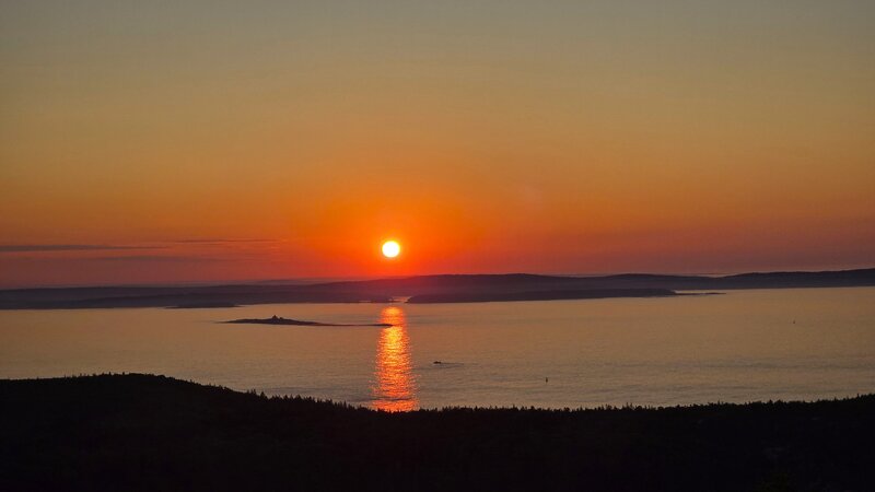 Sunrise from Gorham Mountain Trail.