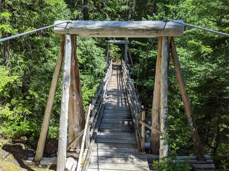 Canyon Creek suspension bridge (photo by Nathan Anderson).