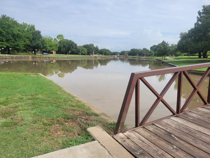 Bridge across Spring Creek at Big Lake Park.