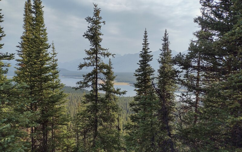 Lower Kananaskis Lake seen from the high section of the Canadian Mt. Everest Expedition Trail.