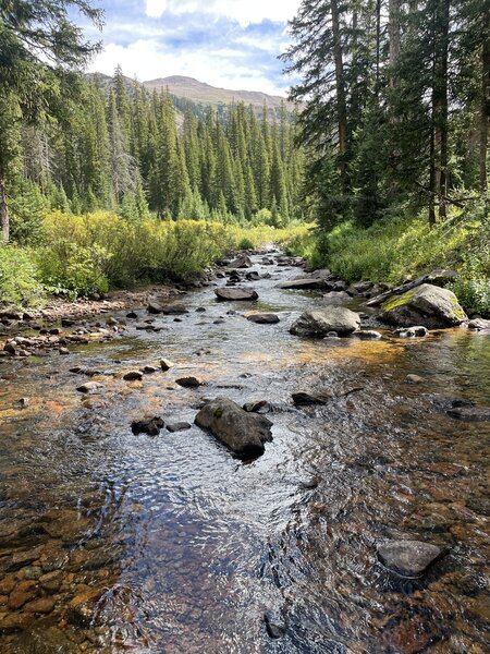 Creek crossing after the lake turn off.