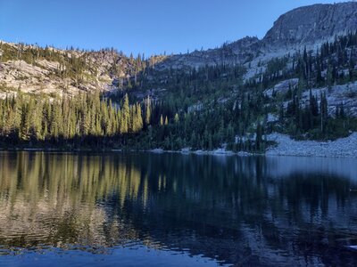 Last light of a late August evening at Snow Lake.