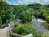 Overlooking Rocky River from the Fort Hill stairs.