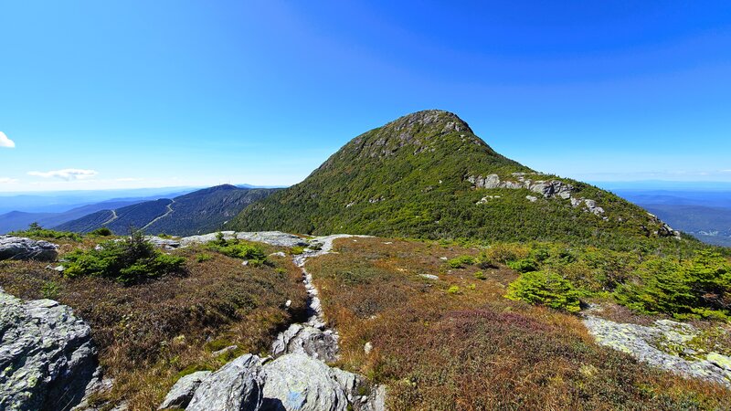 Looking south from the Adams Apple at the Chin (Mount Mansfield) and the Nose.