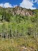 Rocky outcrops along the trail.