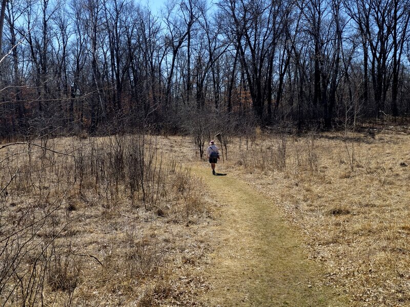 Crossing open ground on the eastern Southern Trails.