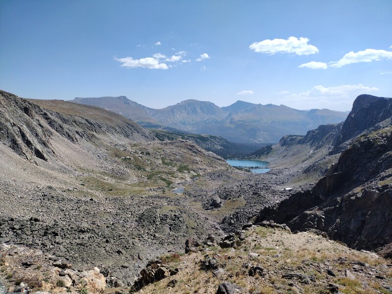 Looking south into Rocky Mountain National Park from the top of the Comanche Pass Trail.