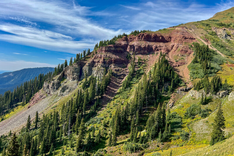 Looking at the mine above Slide Rock.