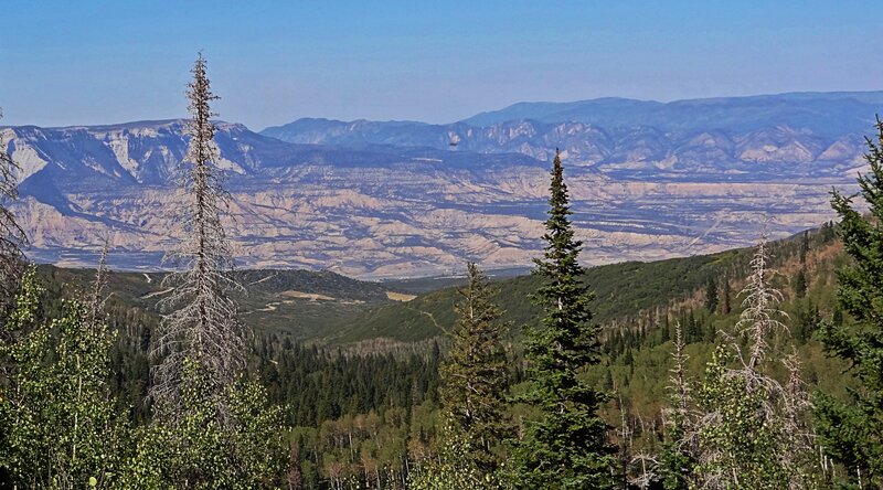 View of the Colorado River Valley from Battlement Reservoir Trail.