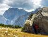 Bouldering around camp.