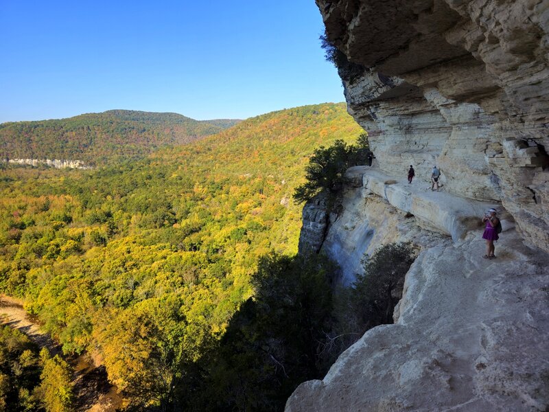 On the ledge at Big Bluff.