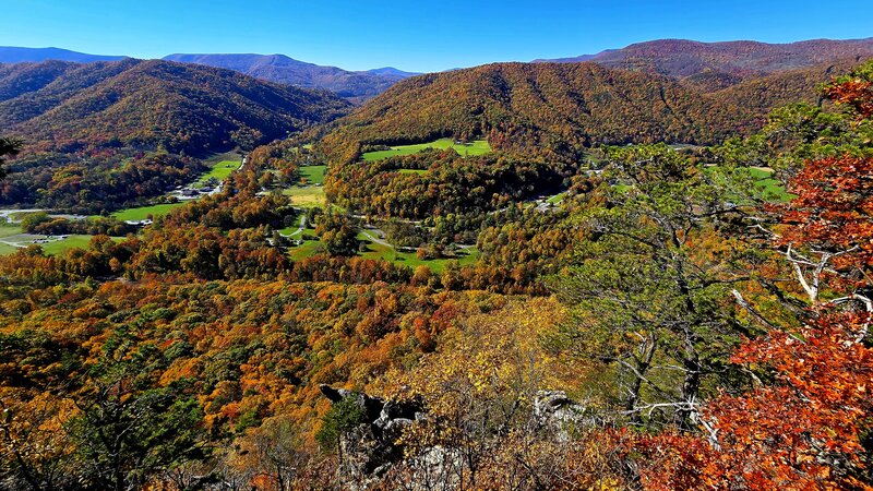 View from the top of Seneca Rocks.