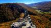 View along the narrow top of Seneca Rocks.