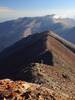 Looking east along the less steep section of Sacajawea's east ridge.