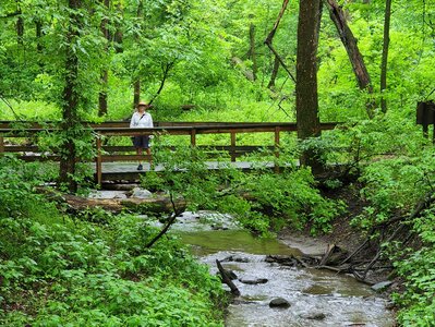 On the trail near the Des Moines River.