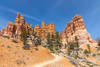 Approaching a set of towering hoodoos.