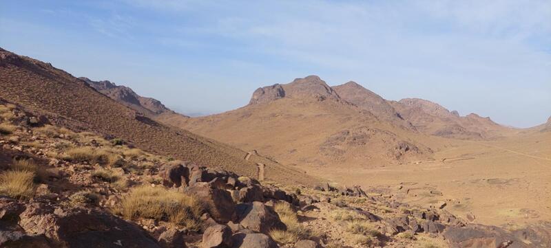 Mountain pass along the trail.