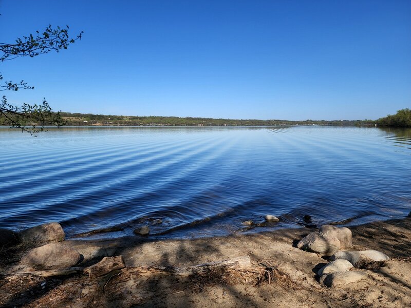 Big Stone Lake from the beach along the trail.