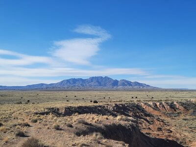 Looking west from the top of the mesa on the Mesa View Trail at Sevilleta.