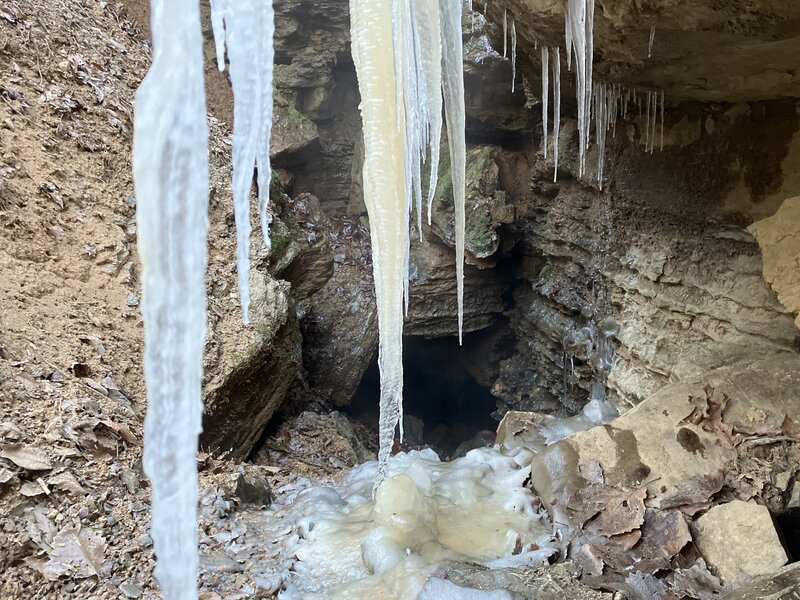 Misty cave entrance, into the bowels of the Earth.