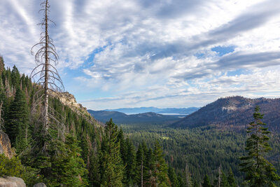 Lake Tahoe in the distance.
