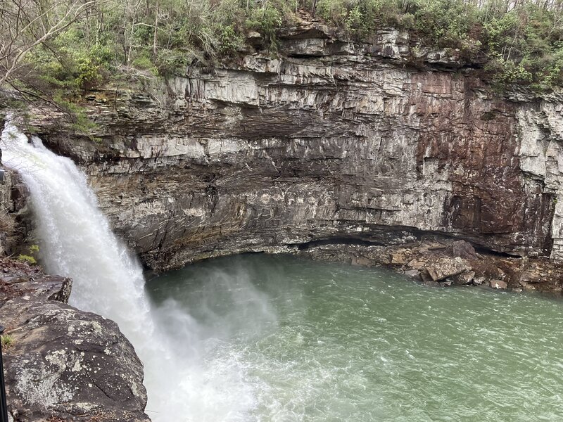 The view from the top of DeSoto Falls.