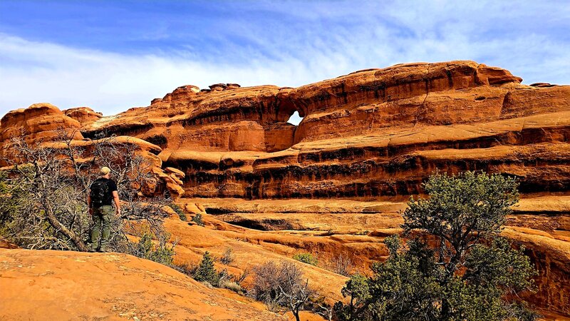 View of an arch from Devils Garden Trail.
