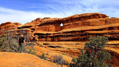 View of an arch from Devils Garden Trail.