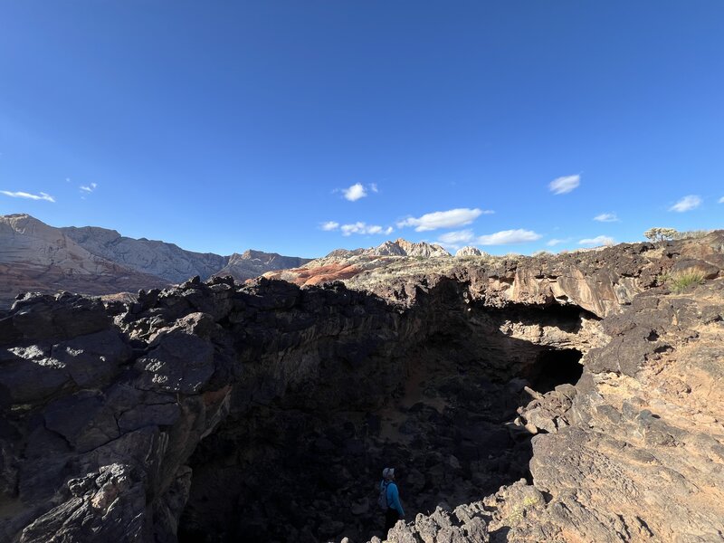 Lava tube at the end of the trail.