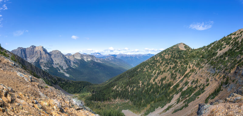 South Fork Slate Creek drainage with Mount Ballard to the left.